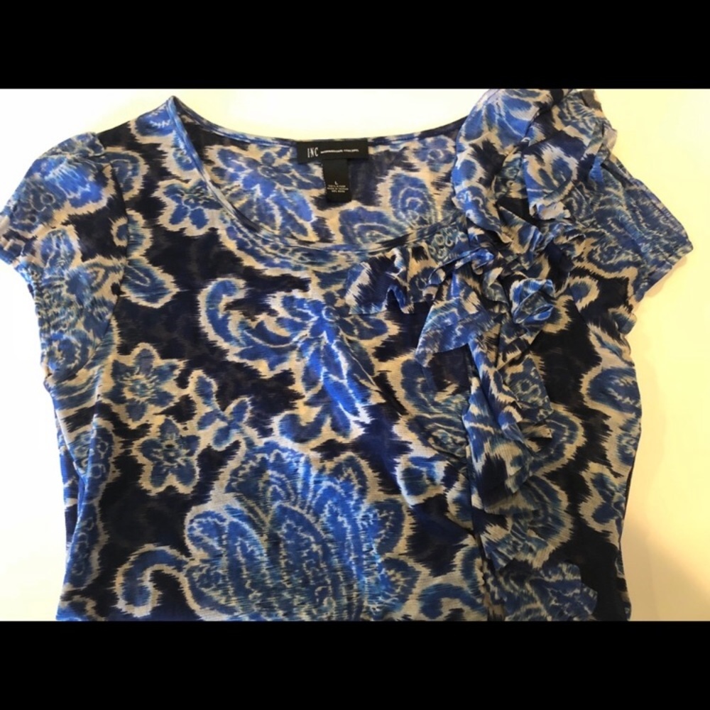 INC flowered blouse